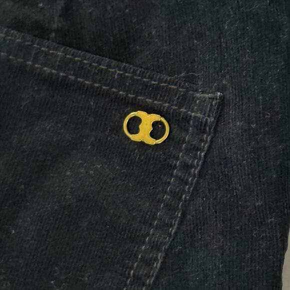 Tory Burch black corduroy straight Skinny leg pants  Size 24 - Picture 7 of 7